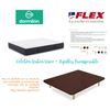 Pack Colchon Flex Dormilon Urban Visco 90x182 + Base Tapizada Reforzada + Almohada Hipoalergenica