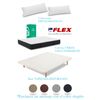 Pack Colchon Flex Dormilon Urban Visco 135x182 + Base Tapizada Reforzada + 2 Almohadas Hipoalergenicas