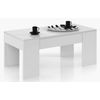 Pack Salón Comedor Zahara Color Blanco Conjunto De Muebles (mueble Tv Mesa+mesa Centro+aparador)