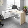 Conjunto Muebles Despacho Oficina 8 Mesas Escritorio Y 4 Armarios Color Blanco Artik Y Roble Canadian