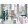 Pack Estudio Habitación Juvenil Infantil I-joy Color Verde Dormitorio Moderno (escritorio + Estantería)