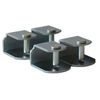 Pack 4 Abrazaderas 40x30 Mm Gran Espesor Metálicas Sistema Anti-ruido Complemento Para Somier Base Descanso