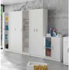 Pack 4 Armarios Multiusos Despensa Cuarto Colada Color Blanco Muebles Auxiliares Almacenaje Productos Limpieza