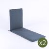 Pack 2 Cojines Para Tumbona De Exterior Olefin Color Azul, No Pierde Color, Desenfundable, Tamaño 196x60x5 Cm