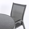 Conjunto De Terraza De Aluminio Color Antracita, Mesa Redonda De 105 Cm De Diámetro Y 4 Sillones