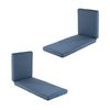 Pack 2 Cojines Para Tumbona De Exterior Olefin Color Azul, No Pierde Color, Desenfundable, Tamaño 190x60x10 Cm