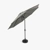 Parasol Para Jardín De Aluminio Con Funda | Mástil Central | Salida De Viento | Tela Gramaje 200 Gr Color Gris | Redondo 300 Cm