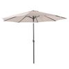 Parasol De Aluminio Con Funda, Mástil Central, Redondo 300 Cm, Salida De Viento, Tela Gramaje 200 Gr Color Gris Claro