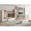 Pack Muebles Salón Lexus Completo Color Blanco Y Ceniza Estilo Moderno ( mueble Modular + Mesa De Centro + Mesa Comedor) con Ofertas en Carrefour