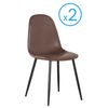 Pack 2 Sillas Para Comedor James Color Chocolate Salón Estilo Vintage Industrial Mueble 88x55x45 Cm