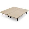 Base De Cama Xl 180x190 Cm Tubo 40x30 Color Beige 5 Refuerzos Tejido 3d Transpirable (patas Incluidas)