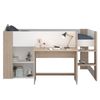 Cama Infantil Child Melamina Miroytengo Con Escritorio - Roble/blanco