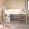 Cama Infantil Child Melamina Miroytengo Con Escritorio - Roble/blanco