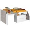 Cama Valky Melamina Miroytengo 90x200/190 Cm - Blanco Y Gris