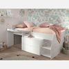 Cama Valky Melamina Miroytengo 90x200/190 Cm - Blanco Y Gris