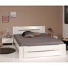 Cama Doble White Dormitorio Matrimonio Color Blanco Estilo Moderno Mueble 135-140x190 Cm