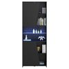 Estantería Gaming Melamina Miroytengo Con Led 180x67x28 Cm - Negro