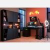 Pack Muebles Gaming Melamina Miroytengo Con Led - Negro