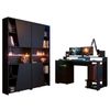 Pack Muebles Gaming Melamina Miroytengo Con Led - Negro