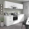 Armario Modular Inferior Cocina 60 Cm Eko 3 Cajones Color Blanco Mate Moderno Almacenaje