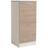 Columna Cocina Modular Eko 60 Cm Color Roble Jackson 1 Puerta 3 Estantes Módulo Bajo Moderno Almacenaje