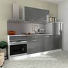 Armario Columna Modular 60 Cm Para Cocina Eko Color Gris Brillo 1