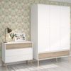 Cómoda Osaka Melamina Miroytengo 91x78x40 Cm -roble Y Blanco