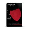 Mascarilla Tejida Reutilizable Con Filtro Desechable, Maskium L-47 De Color Rojo Talla L