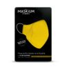 Mascarilla Tejida Reutilizable Con Filtro Desechable, Maskium L-50 De Color Amarillo Talla S