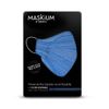 Mascarilla Tejida Reutilizable Con Filtro Desechable, Maskium R-3 De Color Azul Y Blanco Talla L