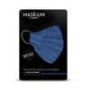 Mascarilla Tejida Reutilizable Con Filtro Desechable, Maskium R-12 De Color Azul Oscuro Talla M