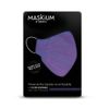 Mascarilla Tejida Reutilizable Con Filtro Desechable, Maskium R-6 De Color Morado Y Granate Talla M