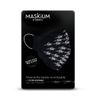 Mascarilla Tejida Reutilizable Con Filtro Desechable, Maskium I-23 De Color Negro Con Estrellas Blancas Talla M