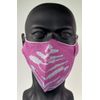 Mascarilla Tejida Reutilizable Con Filtro Desechable, Maskium I-29 De Color Rosa Con Rayas Blancas Talla S