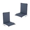 Pack 2 Cojines Para Sillón De Jardín Reclinable Olefin Color Azul, Tamaño 92x42x4 Cm, Repelente Al Agua, Desenfundable