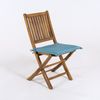 Pack 6 Cojines Asiento Para Silla De Jardín Color Turquesa, Tamaño 42x40x3 Cm, Repelente Al Agua, Desenfundable