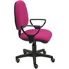 Silla De Escritorio Milano Con Reposabrazos - Tapizado Rosa Fucsia