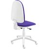 Silla De Escritorio Torino Blanca - Tapizado Morado