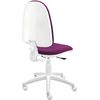 Silla De Escritorio Torino Blanca - Tapizado Magenta