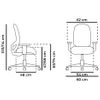 Silla De Oficina Andy Blanca - Tapizado Amarillo