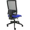 Silla De Oficina Ergonómica Passion - Malla Negra. Tapizado Azul