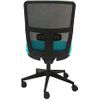 Silla De Oficina Ergonómica Keempat - Malla Negra. Tapizado Turquesa