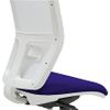 Silla De Oficina Ergonómica Keempat - Malla Blanca. Tapizado Azul Claro