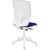 Silla De Oficina Ergonómica Keempat - Malla Blanca. Tapizado Azul Oscuro