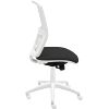 Silla De Oficina Ergonómica Keempat - Malla Blanca. Tapizado Negro