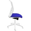 Silla De Oficina Ergonómica Keempat - Malla Blanca. Tapizado Azul