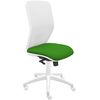 Silla De Oficina Ergonómica Keempat - Malla Blanca. Tapizado Verde