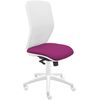 Silla De Oficina Ergonómica Keempat - Malla Blanca. Tapizado Magenta