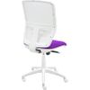 Silla De Oficina Ergonómica Keempat - Malla Blanca. Tapizado Morado