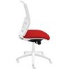 Silla De Oficina Ergonómica Keempat - Malla Blanca. Tapizado Rojo